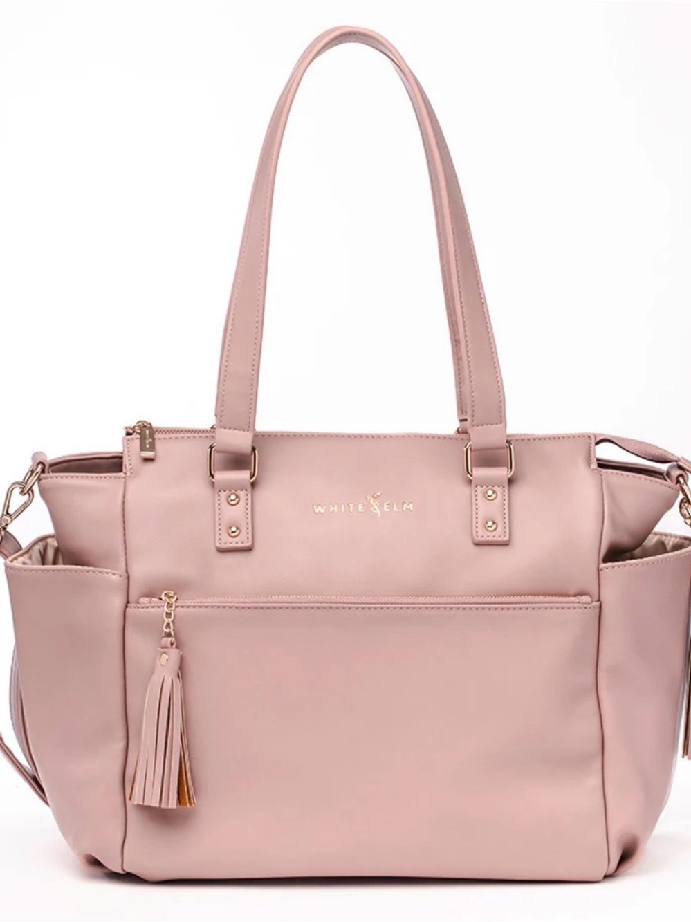 NWT White Elm Gemini Convertible Tote Backpack Pink